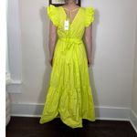 A loves A  Pistachio Green Tiered V Neck Ruffled Maxi Dress Size M NWT Photo 2