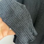 Anthropologie t.la Waffle Knit Longline Gray Long Sleeve Top Medium Photo 4