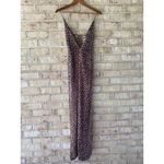 Jonathan Simkhai Cheetah Print Jumpsuit Tie Back Leopard Black Brown GUC XS Photo 2