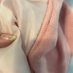 Windsor size small pink cardigan with a faux fur collar rhinestone closure GUC Photo 6