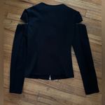 Bisou Bisou  Open Shoulder Fitted Black Womens Size Small Jacket Photo 6
