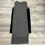 Athleta Heather Black & White Merino Wool Sleeveless Sweater Dress Size Small Photo 4