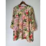 J.Jill Floral Tunic Top Womens Sz XLp Beachy Tropical Vacation Summer Boho Photo 3