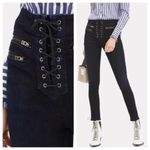 Veronica Beard  Lita 10" Moto Skinny Black Jeans size 26 Photo 3