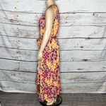 Jessica London Size 26W Pink - Floral Print V-Neckline Dress w/ Tie Belt Photo 1