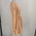 Bohme  Peach Long Sleeve Lace Dress Size Small Photo 6