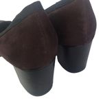 Loft Ann Taylor Brown Black Block Chunky Heel 8.5" Women's Pump Photo 2