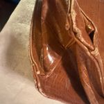 BEIS  Crossbody Tan Brown Cognac Faux Croc Crossbody Purse Bag With Trolly Sleeve Photo 4