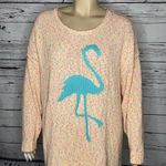 Torrid  NWT Size 4 Neon Rainbow - Blue Flamingo Scoop Neck Pullover Sweater Top Photo 1