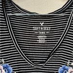 American Eagle Soft & Sexy Embroidered Floral Striped Tank Small Photo 4