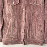 POL Dusty Pink Fleece Lined Rugged Raw Hem Corduroy Jacket Shacket Size M NWOT Photo 3