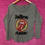 The Rolling Stones Hot Lips Rock Long Sleeve Scoopneck Top M Photo 0