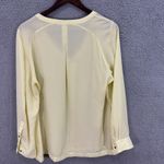 Soft Surroundings  Blouse L Yellow Boho Cottage Minimalist Feminine Quiet Luxury‎ Photo 5
