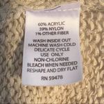 Kenar  Size Medium Tan Long Sleeve Crewneck Sweater with Gold Threading Photo 9