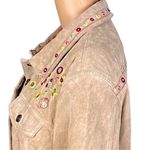 Chico's CHICO’s 100% Suede Leather jacket w/colorful embellishments. Size “3”=XL/16.VGUC Photo 7