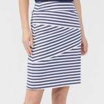 J. McLaughlin  Nicola Skirt Womens Small Stripe Stretch Catalina Cloth Nautical Photo 0
