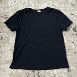 Wilfred  Black Ribbed Short Sleeve Top Size Large Photo 0