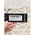 Boohoo  Open Crochet Split Leg Beach Cover-Up Maxi Dress White Women's Size Small Photo 6