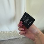 Lulus  Love at Dusk Asymmetrical Fringe Dress in Cream Size Small NWT Photo 7