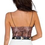 Princess Polly  Snakeskin Print Margie Top - Brown - US 6 Photo 2
