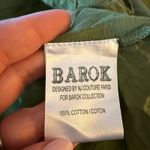 BAROK | Anthropologie Green Floral Beaded Tiered Maxi Dress Tassel Fringe Small Photo 7