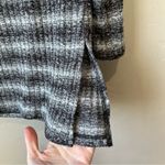 Off Shoulder Ribbed Long Sleeve Top L y2k tunic twee faded stripe sweater grunge Gray Size L Photo 3
