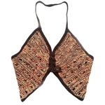 Urban Outfitters  Womens Monarch Butterfly Y2K Crochet Lace Up Halter Top Size L Photo 0