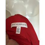 Dress the Population  Martine One Shoulder Dress Large Red Ruched Photo 3