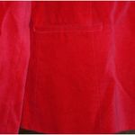 Vintage Womens 20 Red Velvet Double Button Blazer Jacket Holiday Party Christmas Size undefined Photo 3