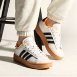 Adidas Women’s Grand Court Alpha White Flash Orange Sneaker Shoes Photo 1