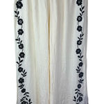 Forever 21 Forever‎ 21 Womens Wide Leg Embroidered Floral Flowy Pull On Pants Large Career Photo 0