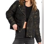 Juicy Couture  Womens Green Camo Moto Puffer Jacket Photo 0