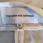 Cupcakes and Cashmere  White Open Blazer Linen Tencel Medium Photo 6