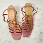Veronica Beard  Bala Jute Suede Strappy Sandal Pink Women's Sz 8 382 Photo 6
