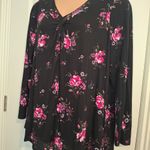 Lane Bryant  18 20 Floral V-Neck Long Sleeve Top Photo 2