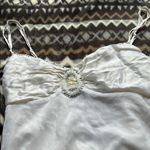 Victoria's Secret White Ruched Camisole with Spaghetti Straps Photo 1