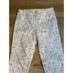 Soft Surroundings Medium Floral Print Blue White SUPERLA Slim Leg Ankle Pants Photo 10