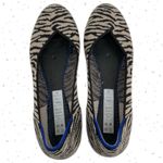 Rothy's Black Zebra Neutral Animal Print Casual Shoes EDS Spoonie Rothy’s The Flat 6.5 Photo 5