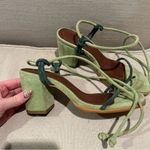 ALOHAS Grace Bicolor Green Leather Sandals Size 6.5 Photo 10