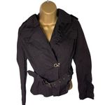 ZARA Basic Women's Belted Trench-Style Jacket Dark Brown M Photo 0