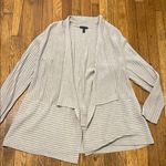 Eileen Fisher NWOT  ribbed duster open cardigan 100% merino wool taupe gray Large Photo 0