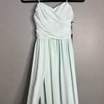 Lulus NWT Lulu’s‎ Bridesmaid Dress Mint Green Strapless Formal Gown Moonlight Serenade Photo 5