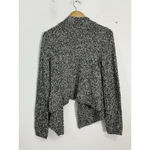 Bar III Womans Small Black White Knit Long Sleeve Cardigan Sweater Photo 1