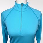 Eastern Mountain Sports Quarter Zip Pullover Aqua Blue Long Sleeve Top Small Photo 1