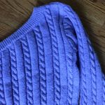 SheIn One-Shoulder Cable Knit Sweater - Purple Photo 1