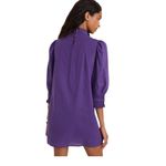 Farm Rio NEW  Anthropologie Dasha Purple Embroidered Crochet Mini Tunic Dress Photo 1