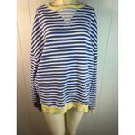 Free People We the Free Classic Striped Oversized Crewneck Viral Sweatshirt Sz L Photo 3