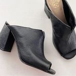 Vince Camuto Leather Block Heel Open Toe Slides Photo 0