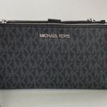 Michael Kors Black Double Zip Wristlet Purse Wallet Photo 1