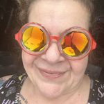 Petals and Peacocks Extasy‎ Red Round Reflective Sunglasses Photo 2